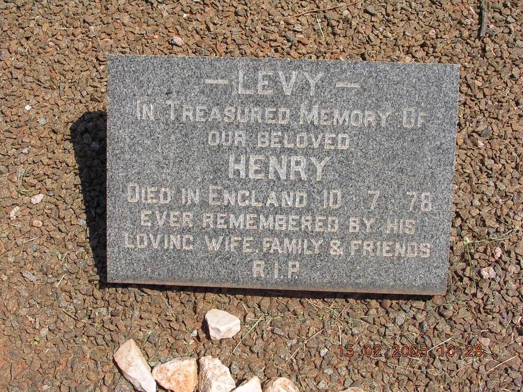 LEVY Henry -1978