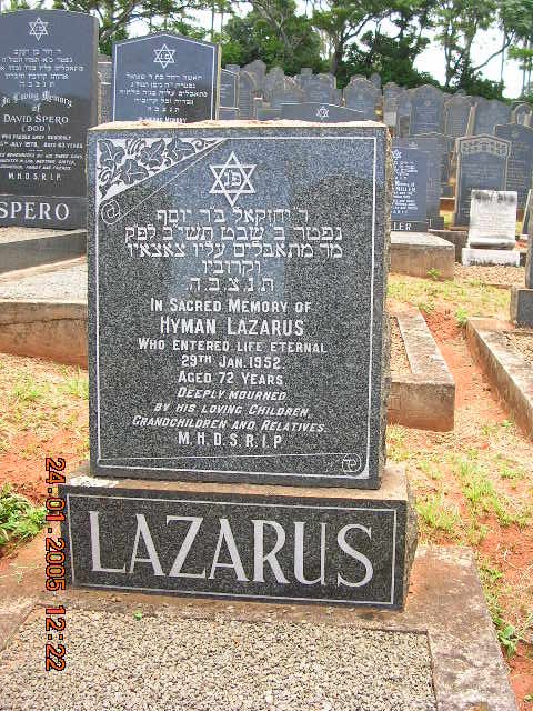 LAZARUS Hyman -1952