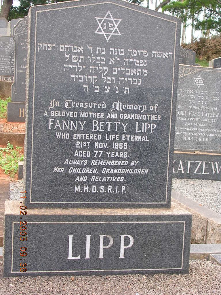 LIPP Fanny Betty -1969