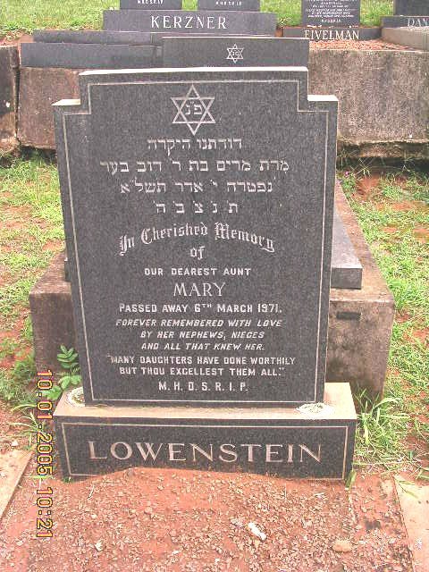 LOWENSTEIN Mary -1971