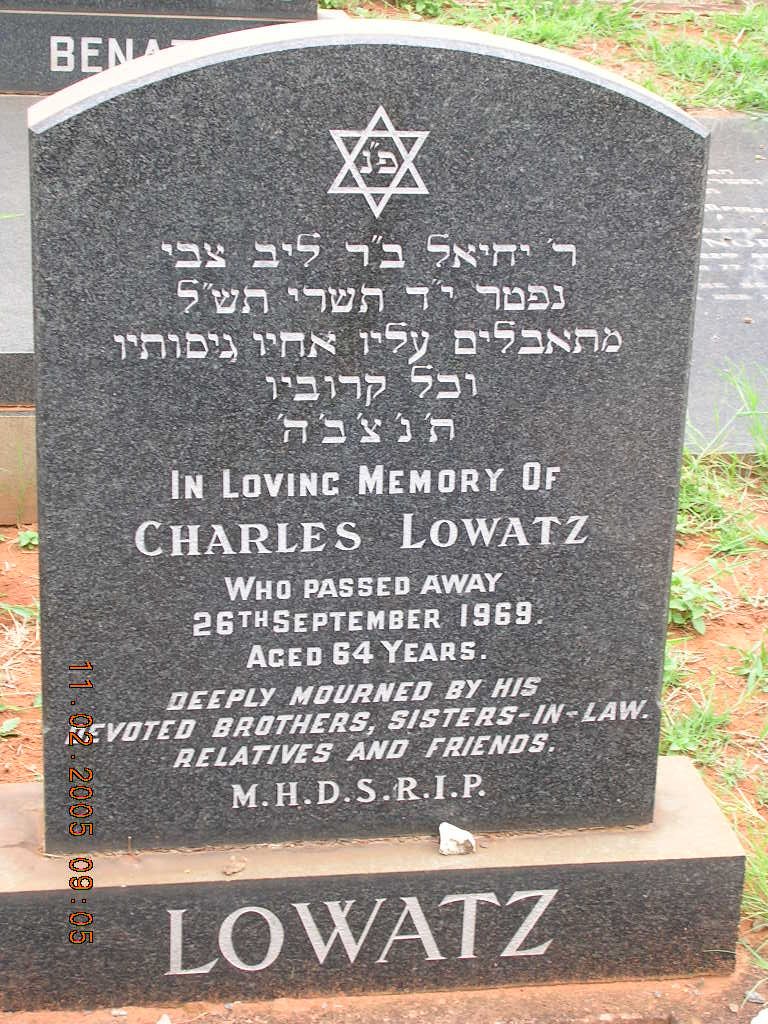 LOWATZ Charles -1969
