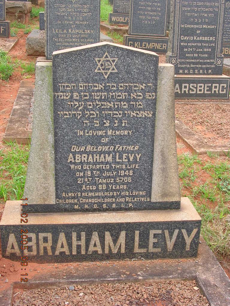LEVY Abraham -1946
