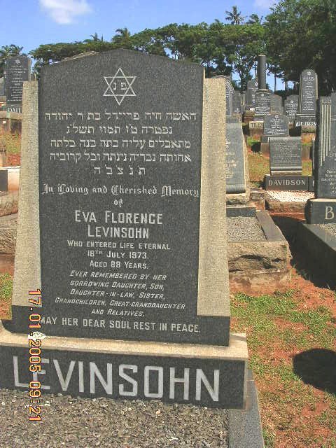 LEVINSOHN Eva Florence -1973