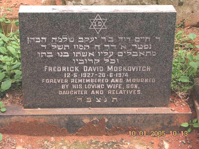 MOSKOVITCH Fredrick David 1927-1974
