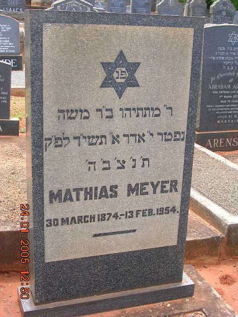 MEYER Mathias 1874-1954
