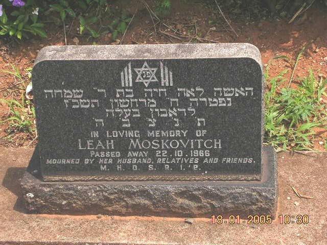 MOSKOVITCH Leah -1966
