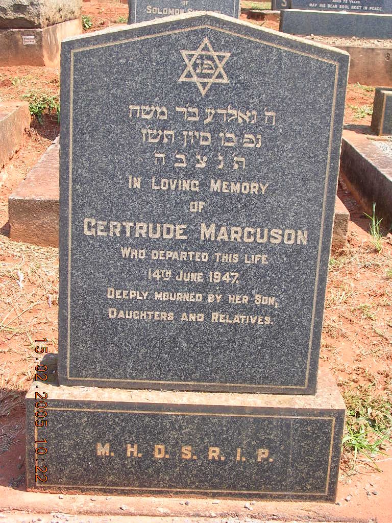 MARCUSON Gertrude -1947