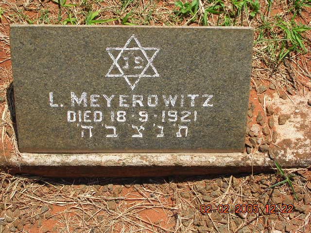 MEYEROWITZ L. -1921
