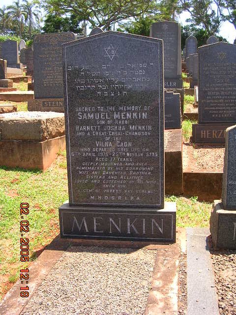 MENKIN Samuel -1975