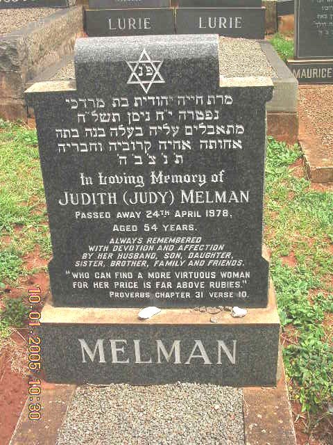 MELMAN Judith  -1978