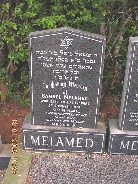 MELAMED Samuel -1974 &amp; Fanny Cita -1990