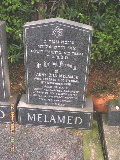 MELAMED Samuel -1974 &amp; Fanny Cita -1990