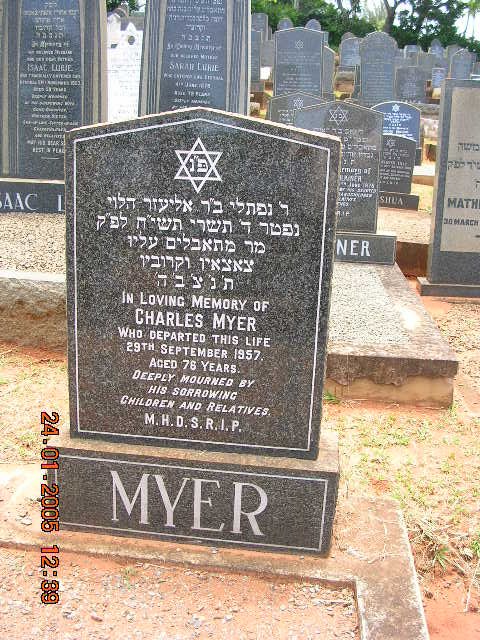 MYER Charles -1957 &amp; Fanny -1952