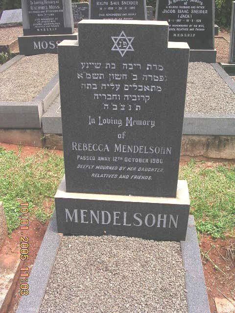 MENDELSOHN Rebecca -1980