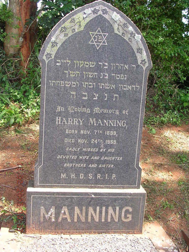 MANNING Harry 1899-1959
