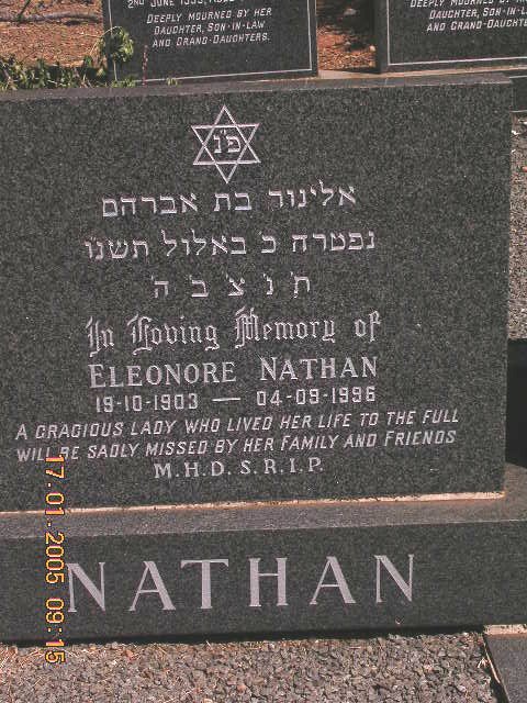 NATHAN Eleonore 1903-1996