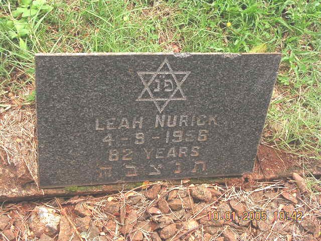 NURICK Leah -1956
