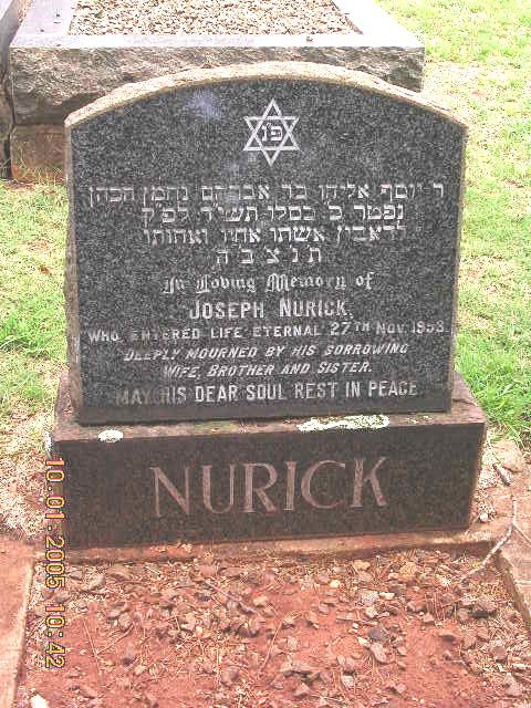NURICK Joseph -1953