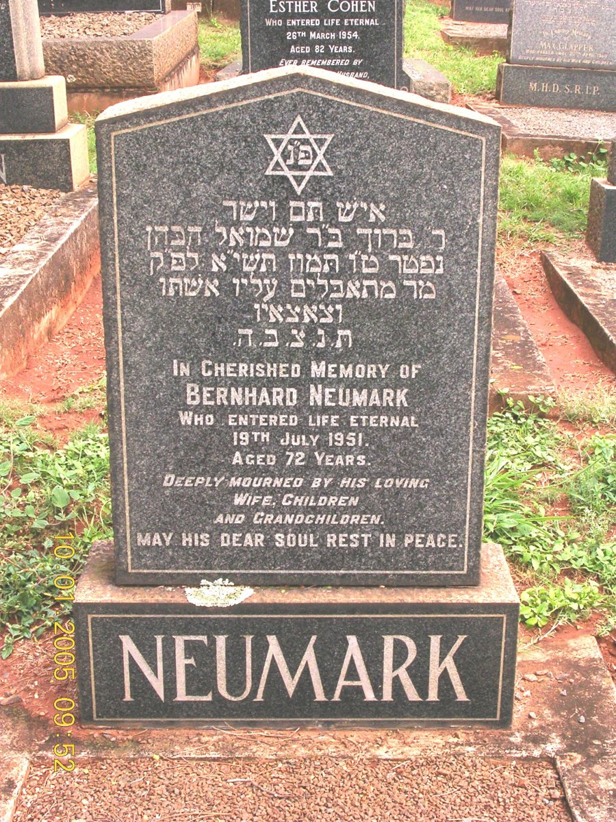 NEUMARK Bernhard -1951