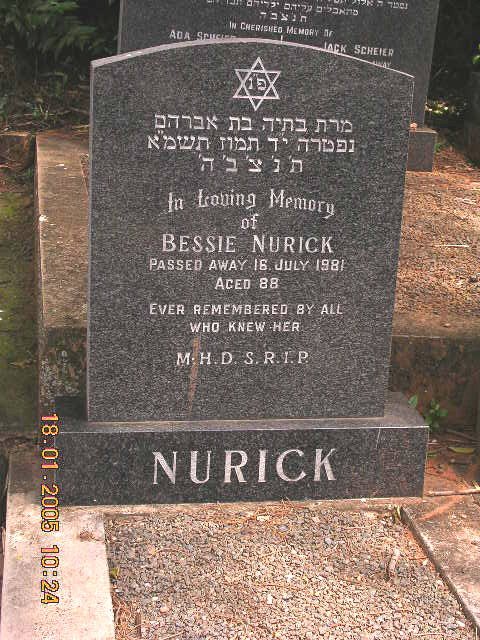 NURICK Bessie -1981