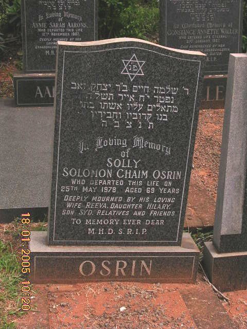 OSRIN Solomon Chaim -1978