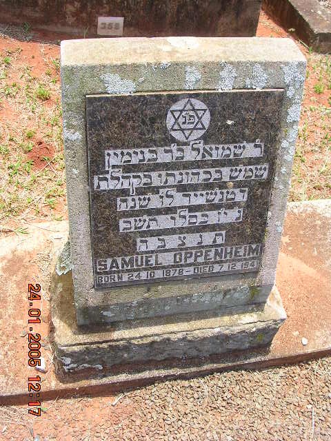 OPPENHEIM Samuel 1878-1941