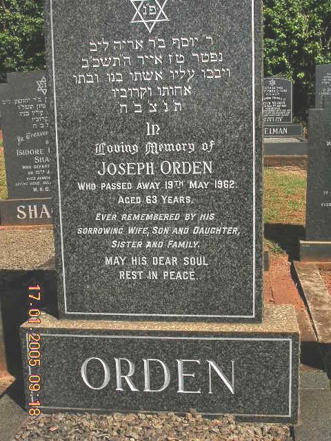 ORDEN Joseph -1962