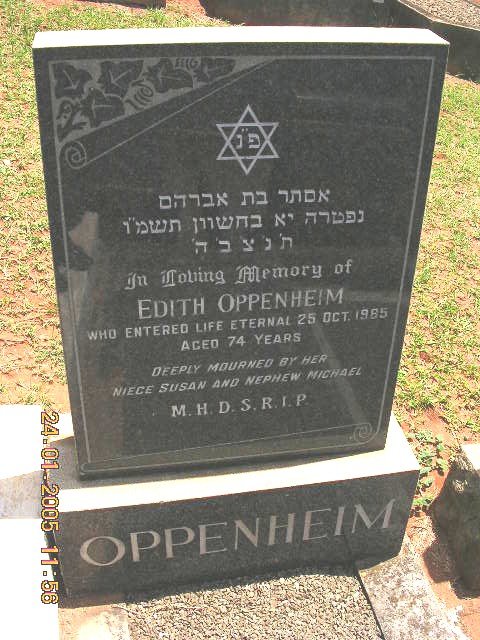 OPPENHEIM Edith -19?5