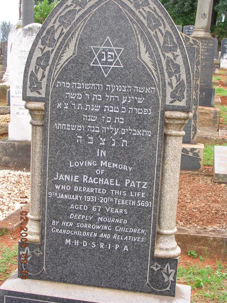 PATZ Janie Rachael -1931