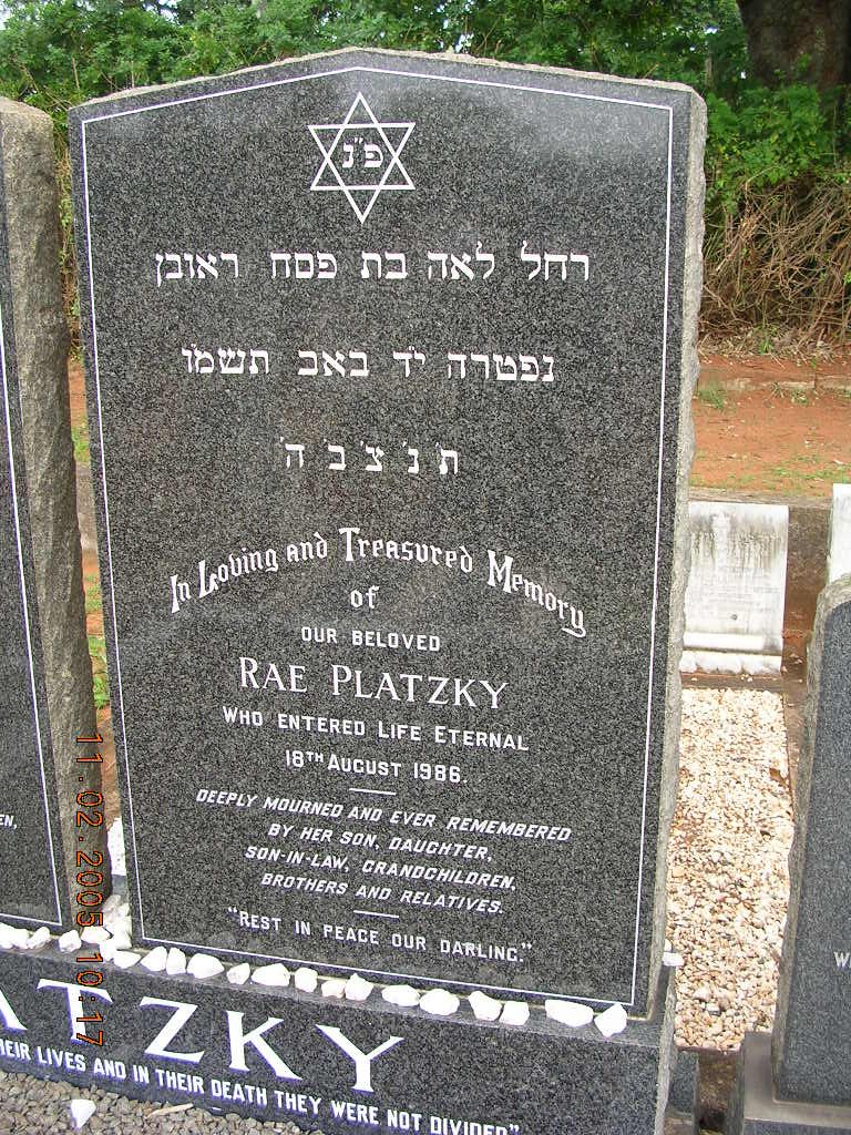 PLATZKY Rae -1986