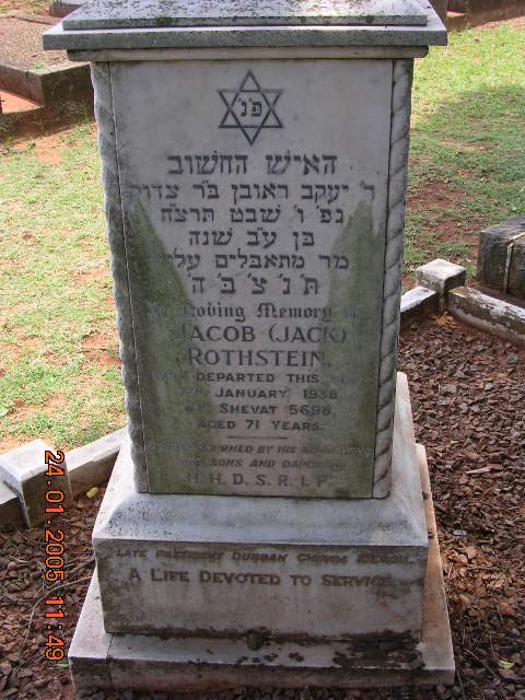 ROTHSTEIN Jacob -1938