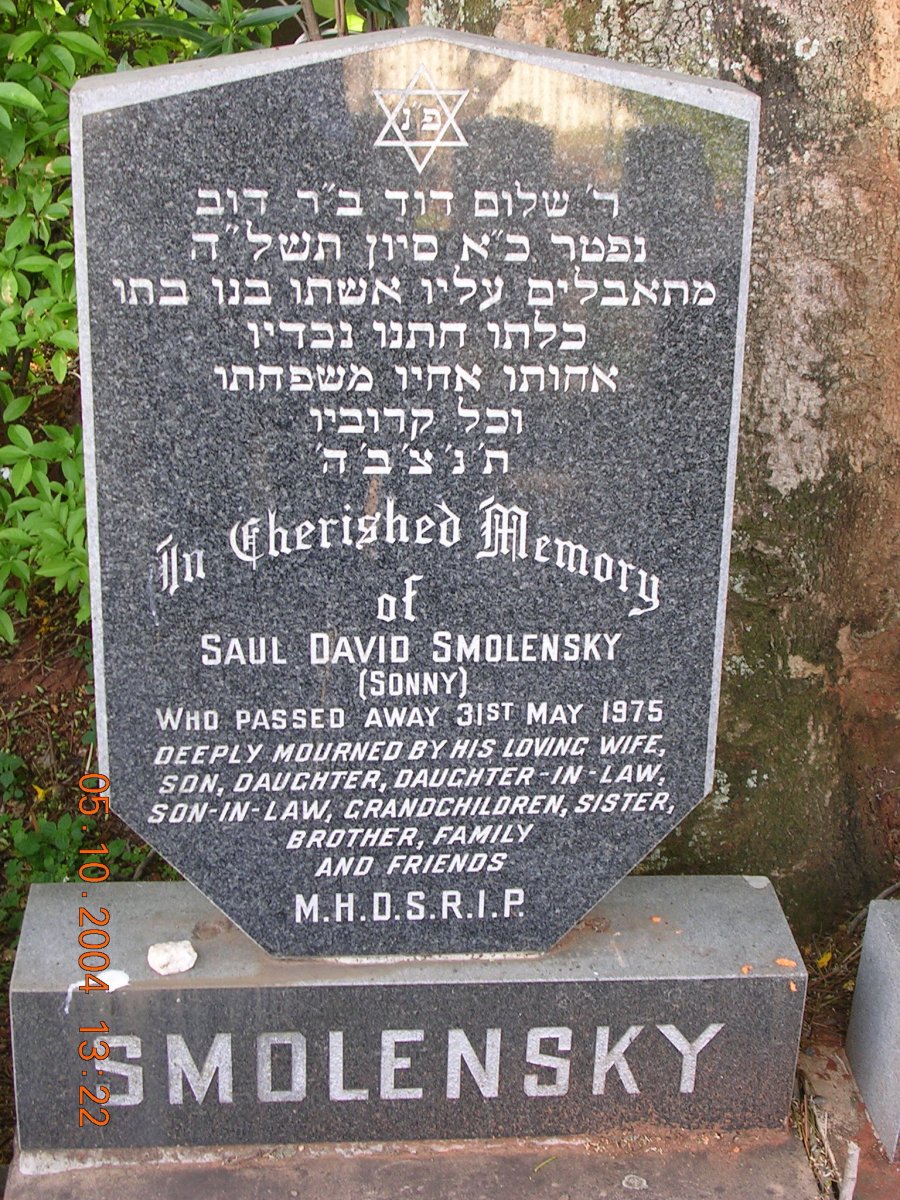 SMOLENSKY Saul David -1975