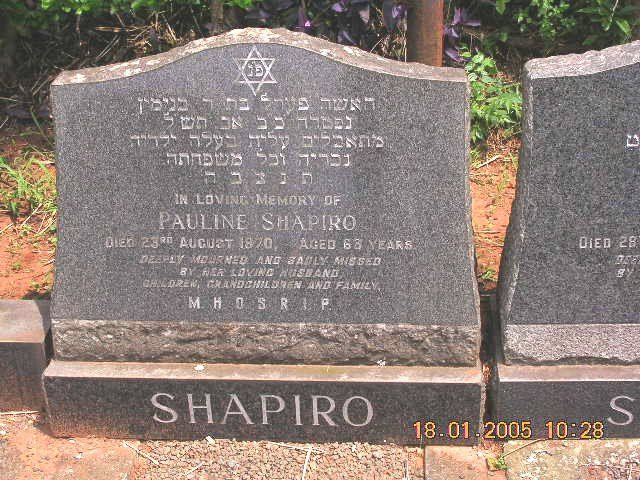 SHAPIRO Pauline -1970