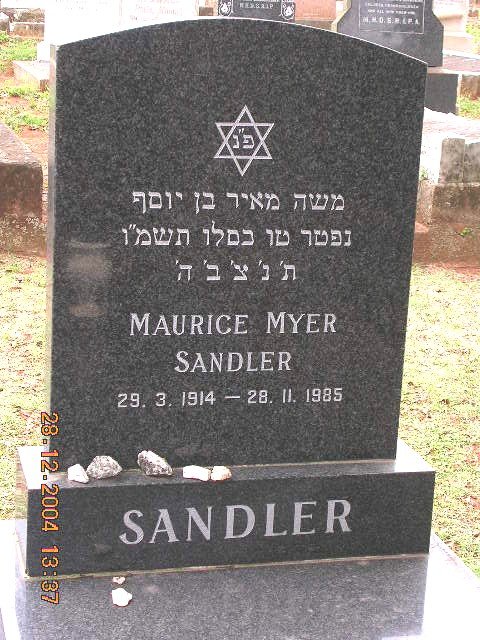 SANDLER Maurice Myer 1914-1985