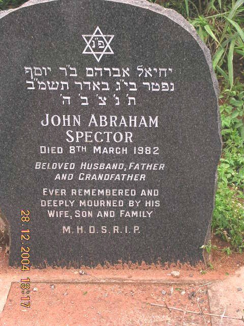 SPECTOR John Abraham -1982