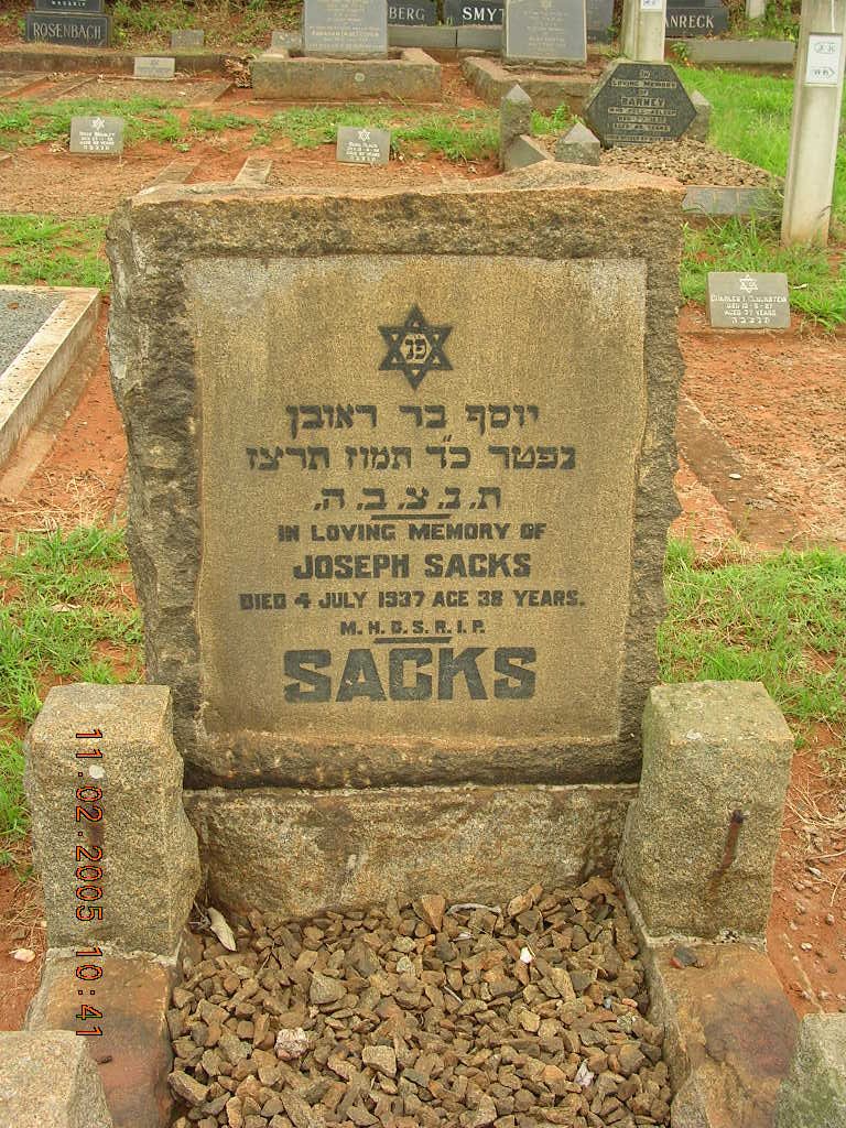 SACKS Joseph -1937