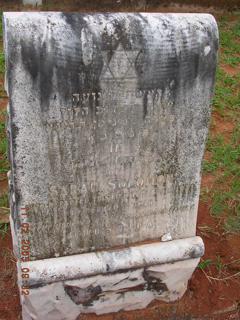 SOLOMON Sarah -1931
