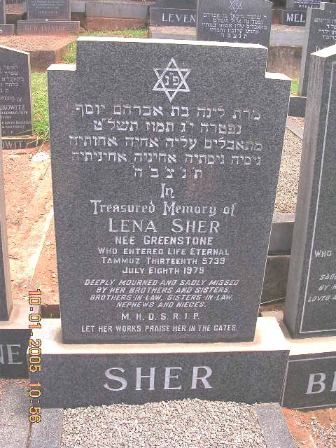 SHER Lena nee GREENSTONE -1979