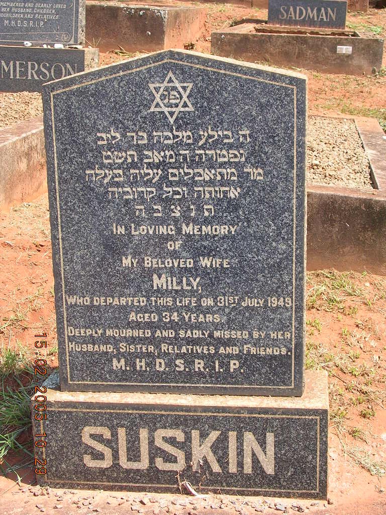 SUSKIN Milly -1949