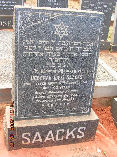 SAACKS Deborah -1954