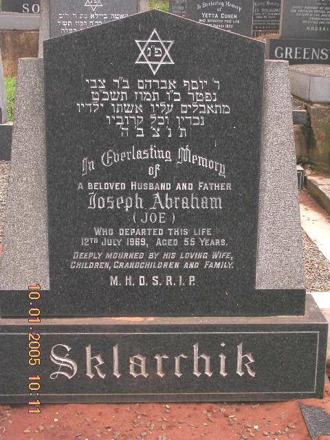SKLARCHIK Joseph Abraham -1969