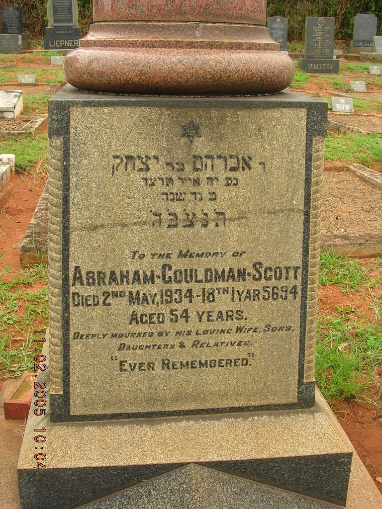 SCOTT Abraham Gouldman -1934