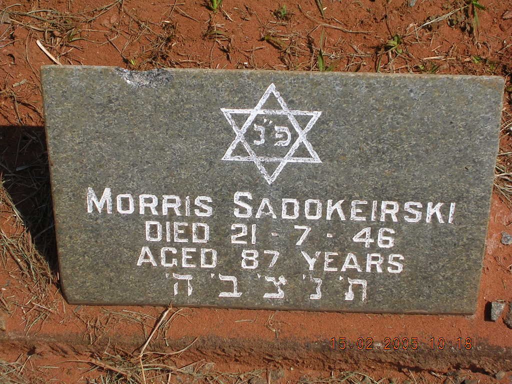 SADOKEIRSKI Morris -1946