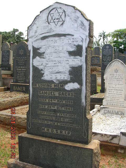 SACKS Samuel 1866-1942