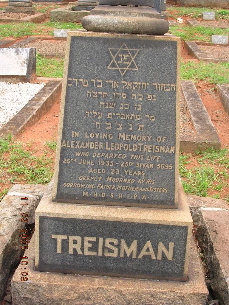 TREISMAN Alexander Leopold -1935