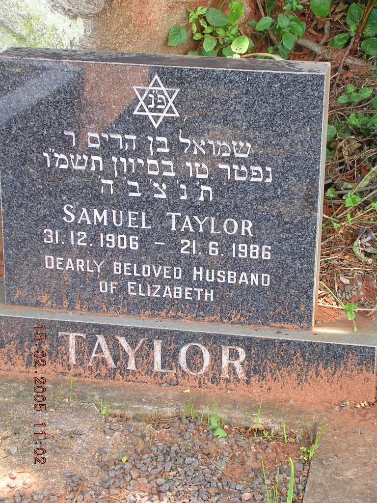 TAYLOR Samuel 1906-1986