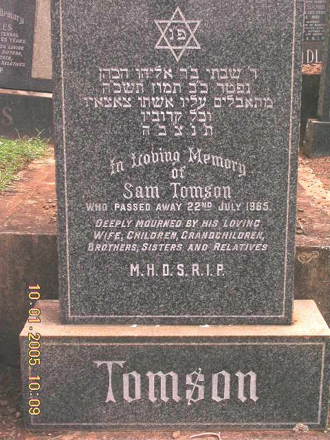 TOMSON Sam -1965