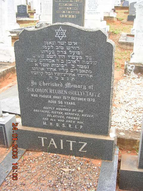 TAITZ Solomon Reuben -1970