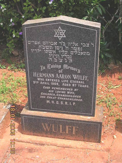 WULFF Hermann Aaron -1968