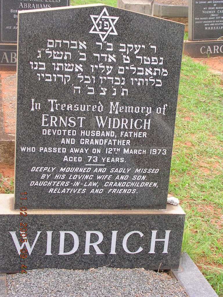 WIDRICH Ernest -1973